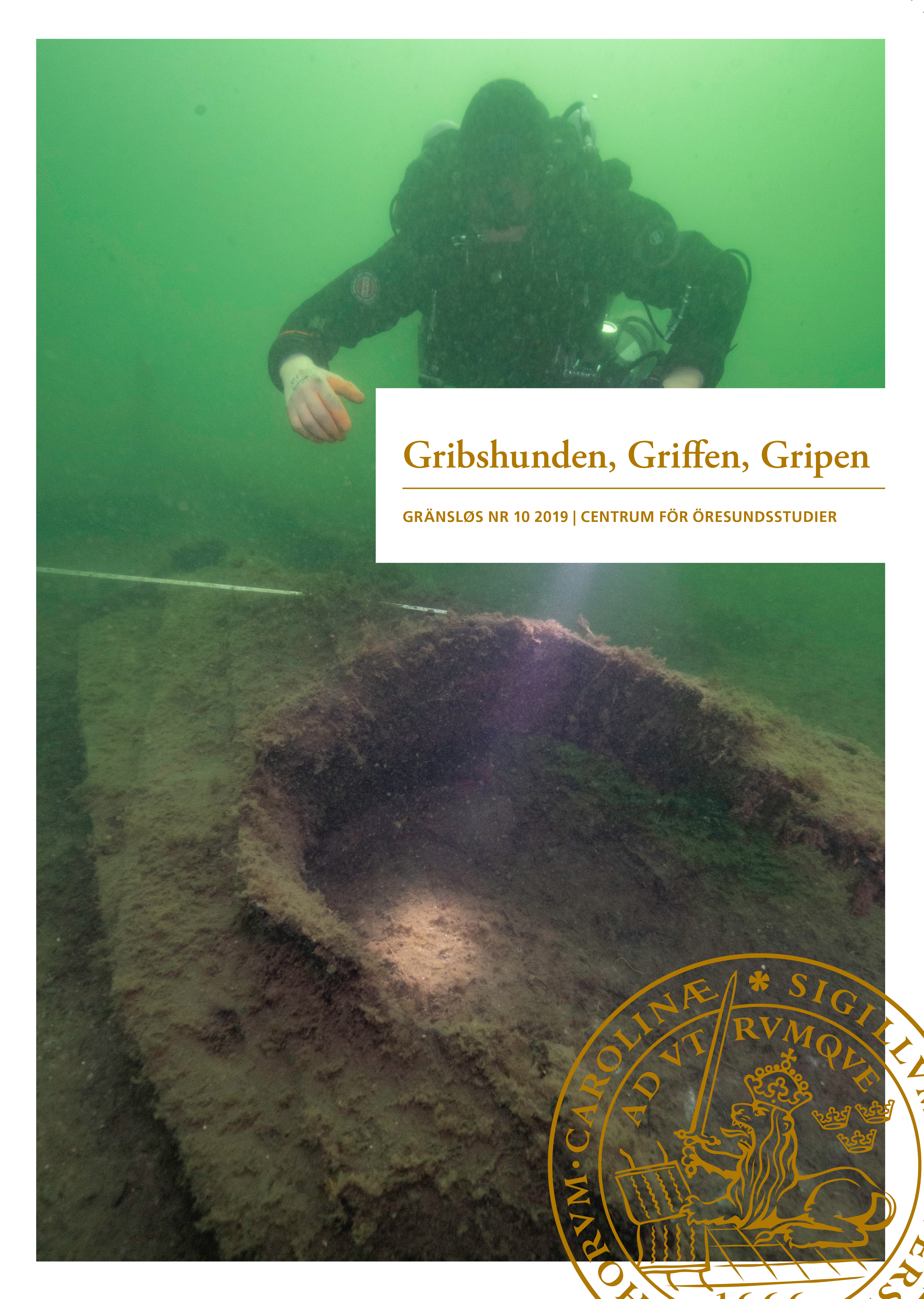 cover or the journal with a photograph of a diver hovering over the Gribshunden wreck