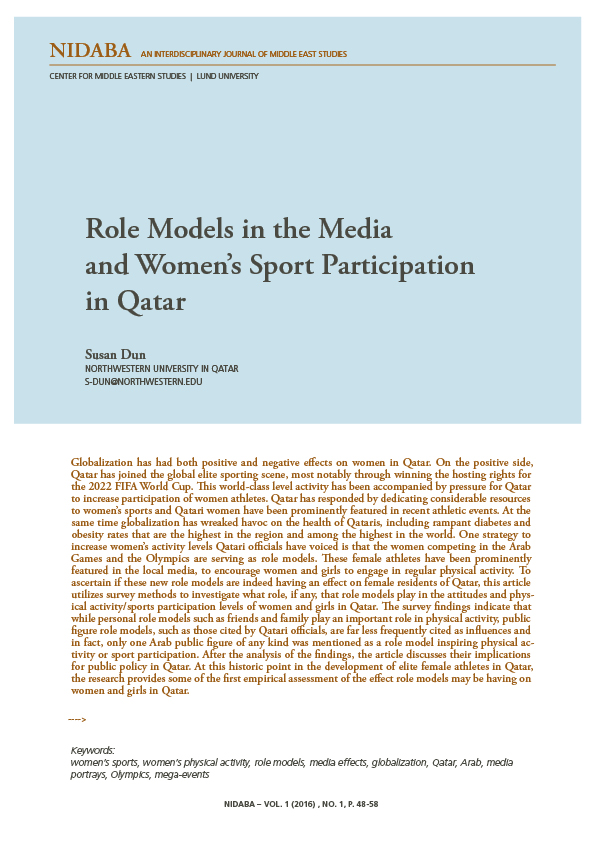 Role Models in the Media  and Women’s Sport Participation  in Qatar